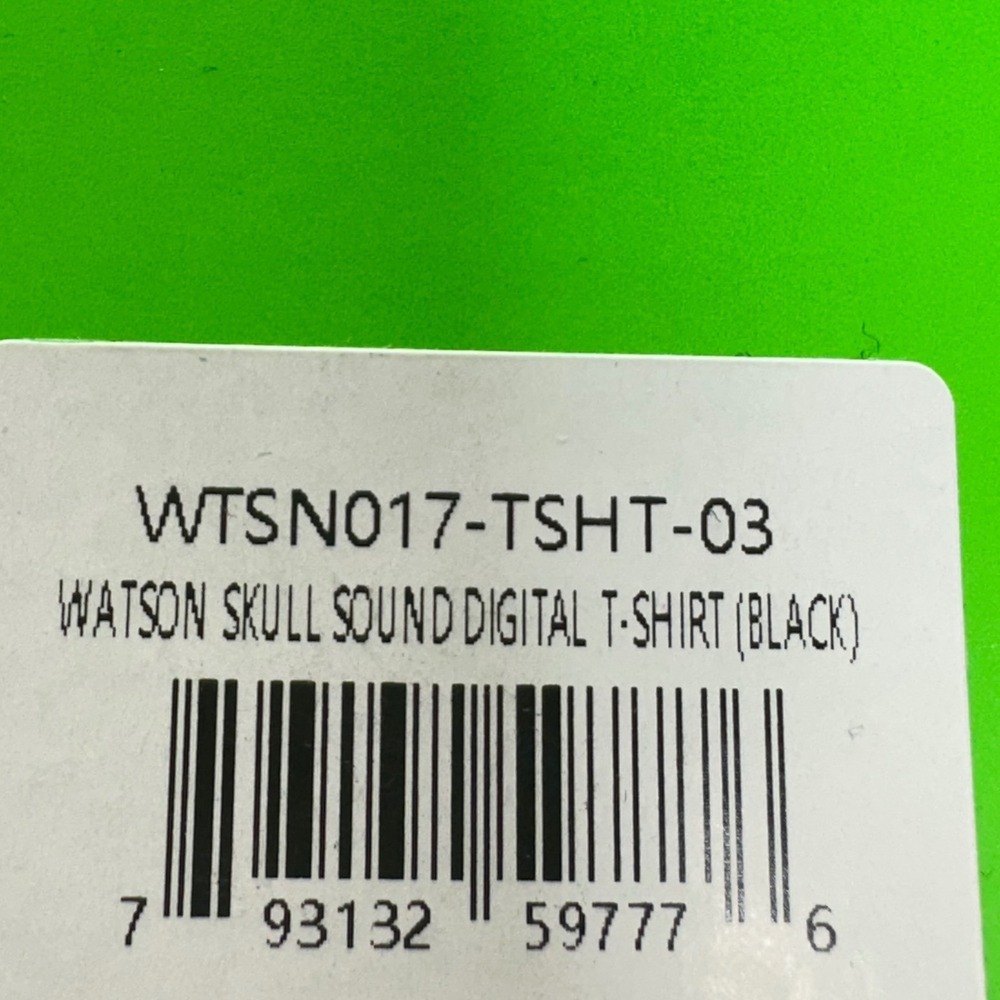 WATSON NWT‎ SKULL SOUND DIGITAL Streetwear TSHIRT BLACK MEN'S SIZE L Rhinestones - Picture 5 of 7